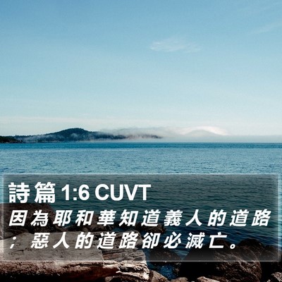 詩 篇 1:6 CUVT Bible Verse Image
