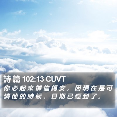 詩 篇 102:13 CUVT Bible Verse Image