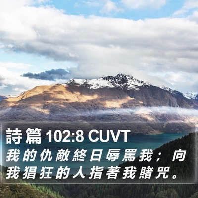詩 篇 102:8 CUVT Bible Verse Image