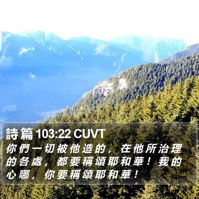 詩 篇 103:22 CUVT Bible Verse Image
