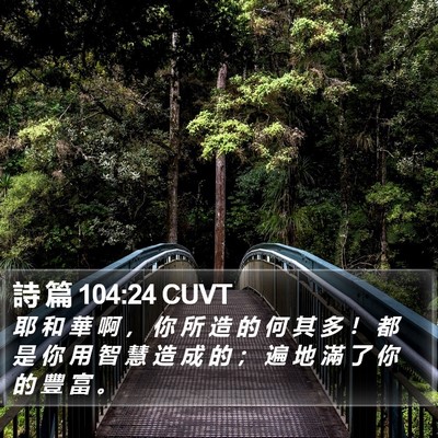 詩 篇 104:24 CUVT Bible Verse Image