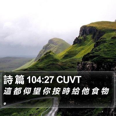 詩 篇 104:27 CUVT Bible Verse Image