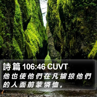 詩 篇 106:46 CUVT Bible Verse Image