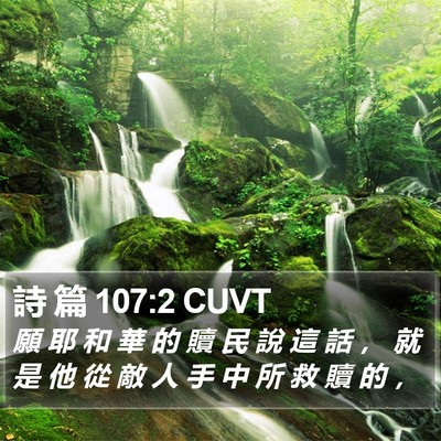 詩 篇 107:2 CUVT Bible Verse Image