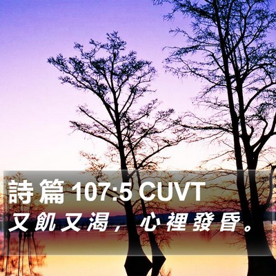 詩 篇 107:5 CUVT Bible Verse Image