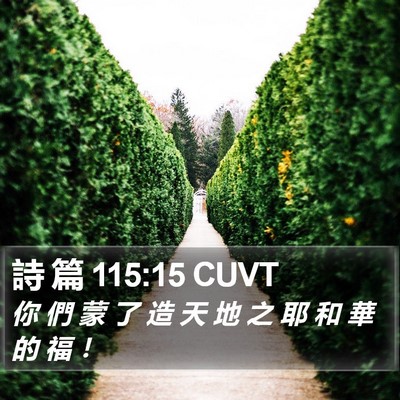 詩 篇 115:15 CUVT Bible Verse Image