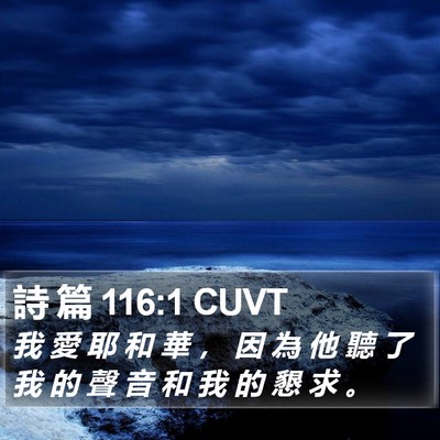 詩 篇 116:1 CUVT Bible Verse Image