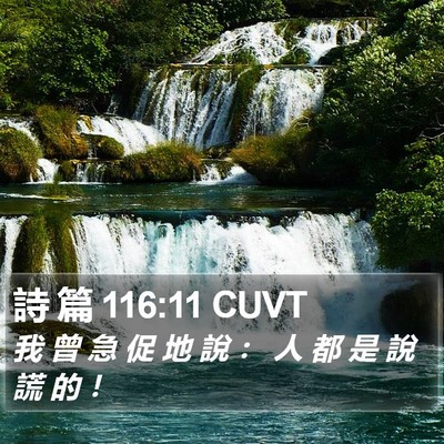 詩 篇 116:11 CUVT Bible Verse Image