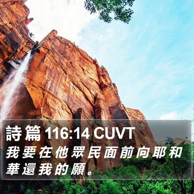 詩 篇 116:14 CUVT Bible Verse Image