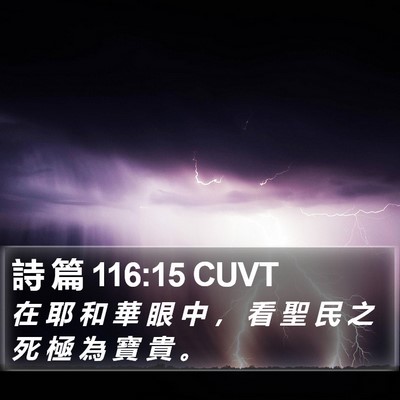 詩 篇 116:15 CUVT Bible Verse Image