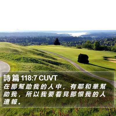 詩 篇 118:7 CUVT Bible Verse Image