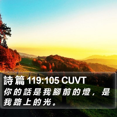 詩 篇 119:105 CUVT Bible Verse Image