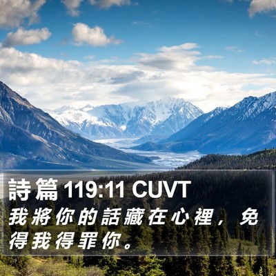 詩 篇 119:11 CUVT Bible Verse Image