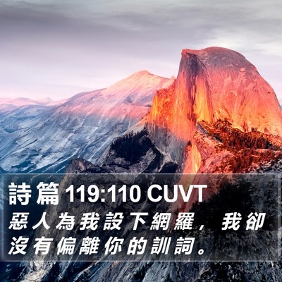 詩 篇 119:110 CUVT Bible Verse Image