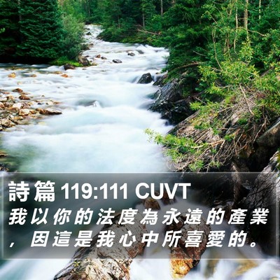 詩 篇 119:111 CUVT Bible Verse Image