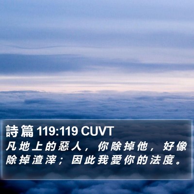 詩 篇 119:119 CUVT Bible Verse Image