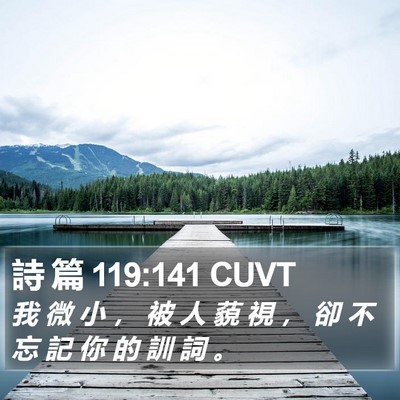 詩 篇 119:141 CUVT Bible Verse Image
