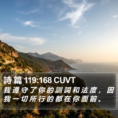 詩 篇 119:168 CUVT Bible Verse Image