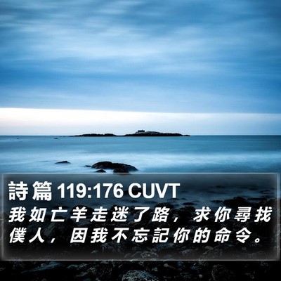 詩 篇 119:176 CUVT Bible Verse Image