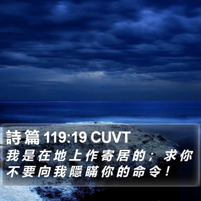 詩 篇 119:19 CUVT Bible Verse Image
