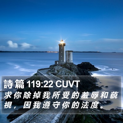 詩 篇 119:22 CUVT Bible Verse Image