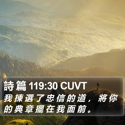 詩 篇 119:30 CUVT Bible Verse Image