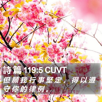 詩 篇 119:5 CUVT Bible Verse Image