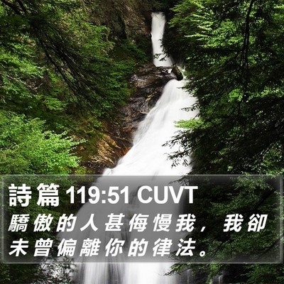 詩 篇 119:51 CUVT Bible Verse Image