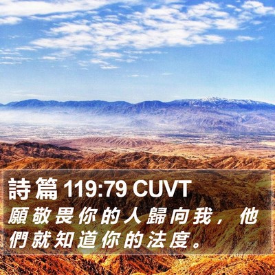 詩 篇 119:79 CUVT Bible Verse Image