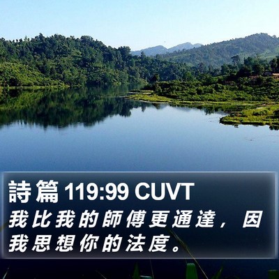 詩 篇 119:99 CUVT Bible Verse Image