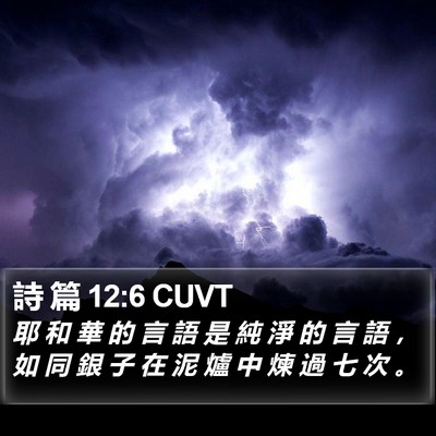 詩 篇 12:6 CUVT Bible Verse Image