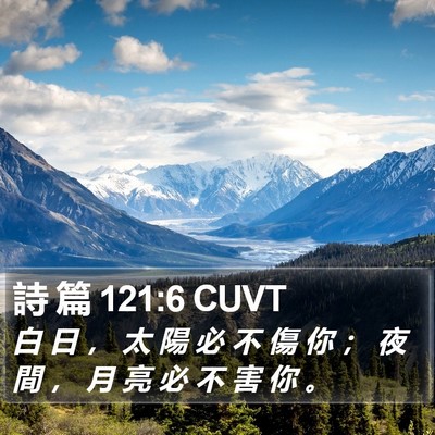 詩 篇 121:6 CUVT Bible Verse Image