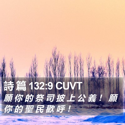 詩 篇 132:9 CUVT Bible Verse Image