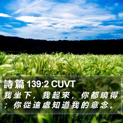 詩 篇 139:2 CUVT Bible Verse Image
