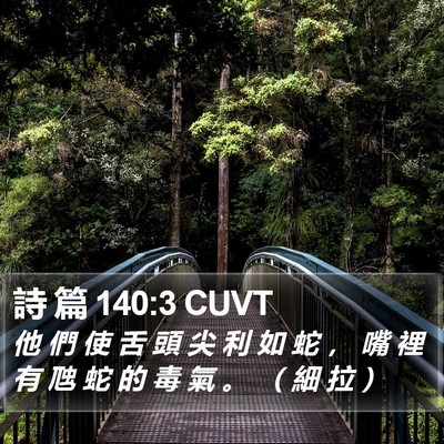 詩 篇 140:3 CUVT Bible Verse Image