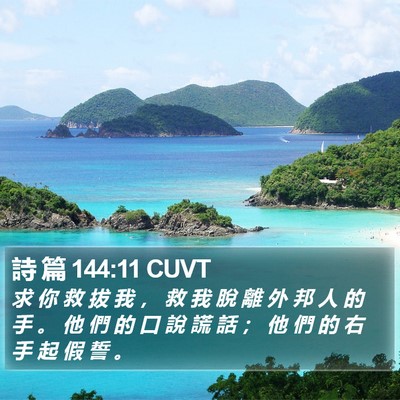 詩 篇 144:11 CUVT Bible Verse Image