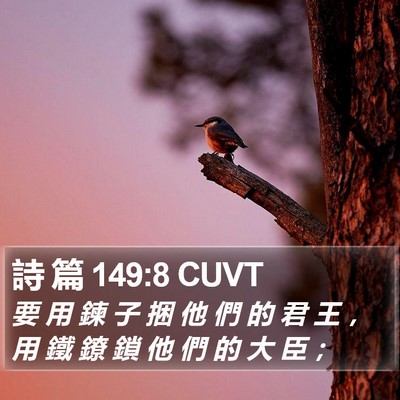 詩 篇 149:8 CUVT Bible Verse Image