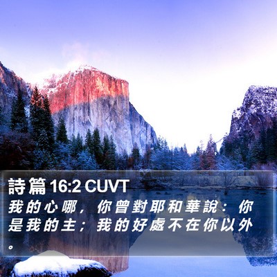詩 篇 16:2 CUVT Bible Verse Image