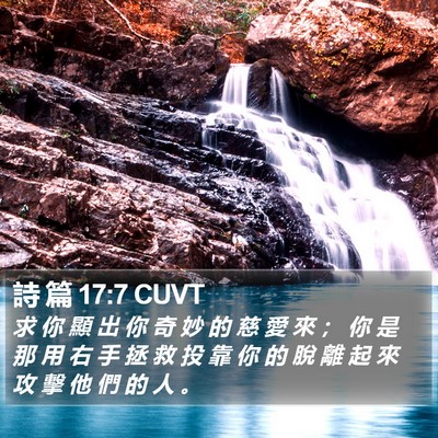 詩 篇 17:7 CUVT Bible Verse Image