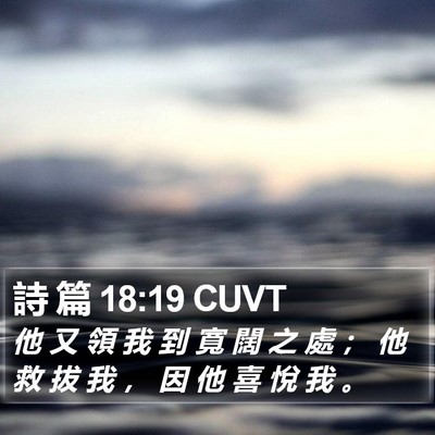 詩 篇 18:19 CUVT Bible Verse Image