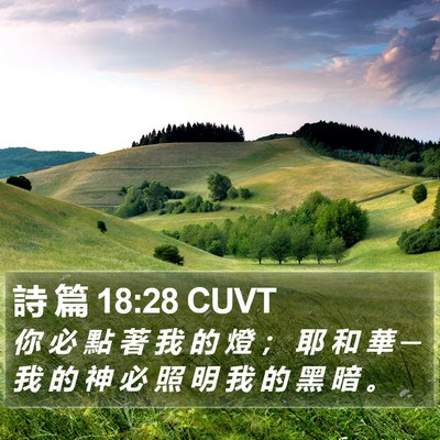 詩 篇 18:28 CUVT Bible Verse Image