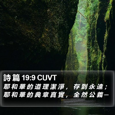 詩 篇 19:9 CUVT Bible Verse Image