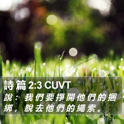 詩 篇 2:3 CUVT Bible Verse Image