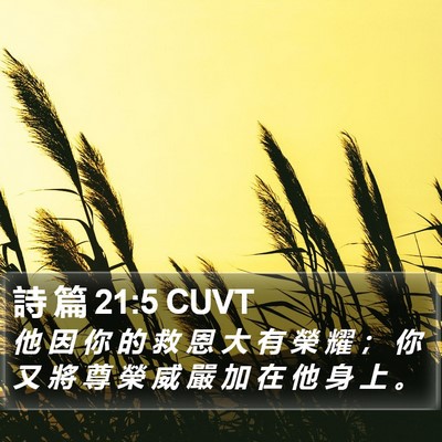 詩 篇 21:5 CUVT Bible Verse Image