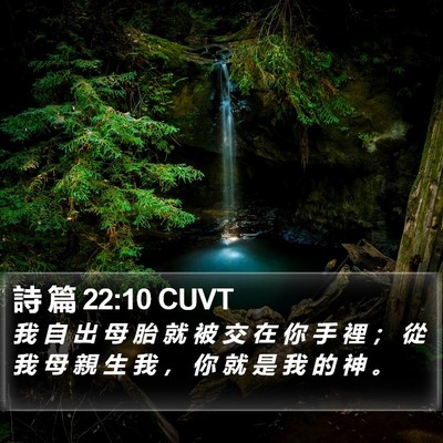 詩 篇 22:10 CUVT Bible Verse Image