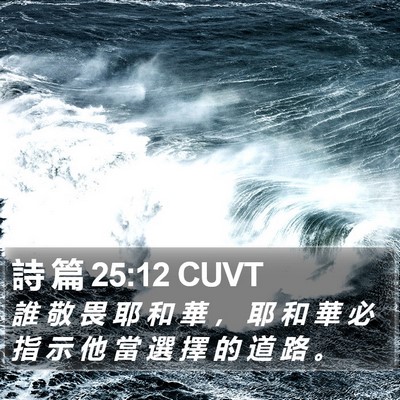 詩 篇 25:12 CUVT Bible Verse Image
