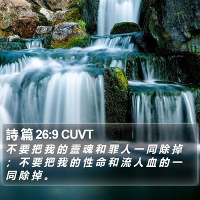 詩 篇 26:9 CUVT Bible Verse Image