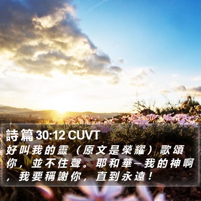 詩 篇 30:12 CUVT Bible Verse Image