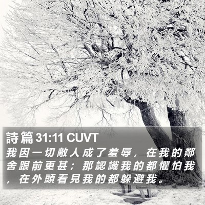 詩 篇 31:11 CUVT Bible Verse Image