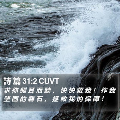 詩 篇 31:2 CUVT Bible Verse Image